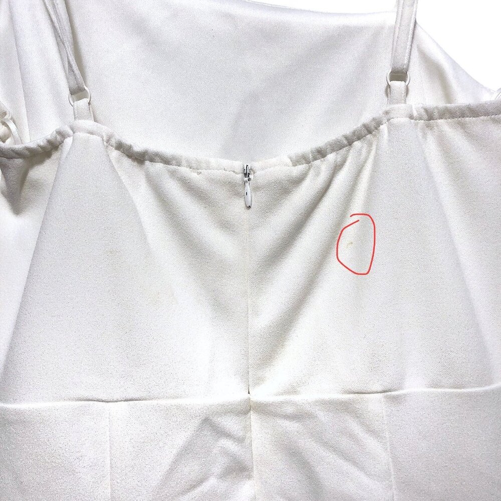 Mi Ami Solid White Asymmetrical Spaghetti Strap S… - image 8